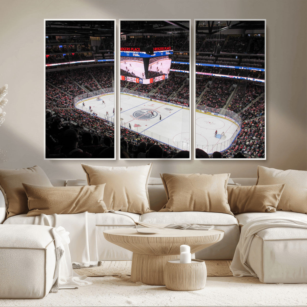 Rogers Place Edmonton Oilers Ice Hockey Stadium Wall Art,