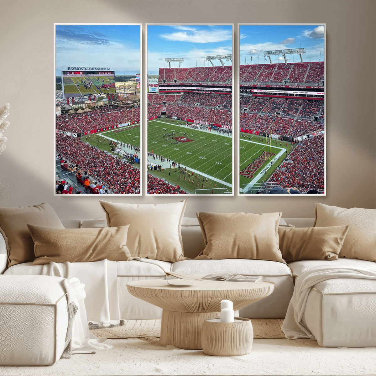 Florida Tampa Raymond James Stadium Wall Art Canvas Print -