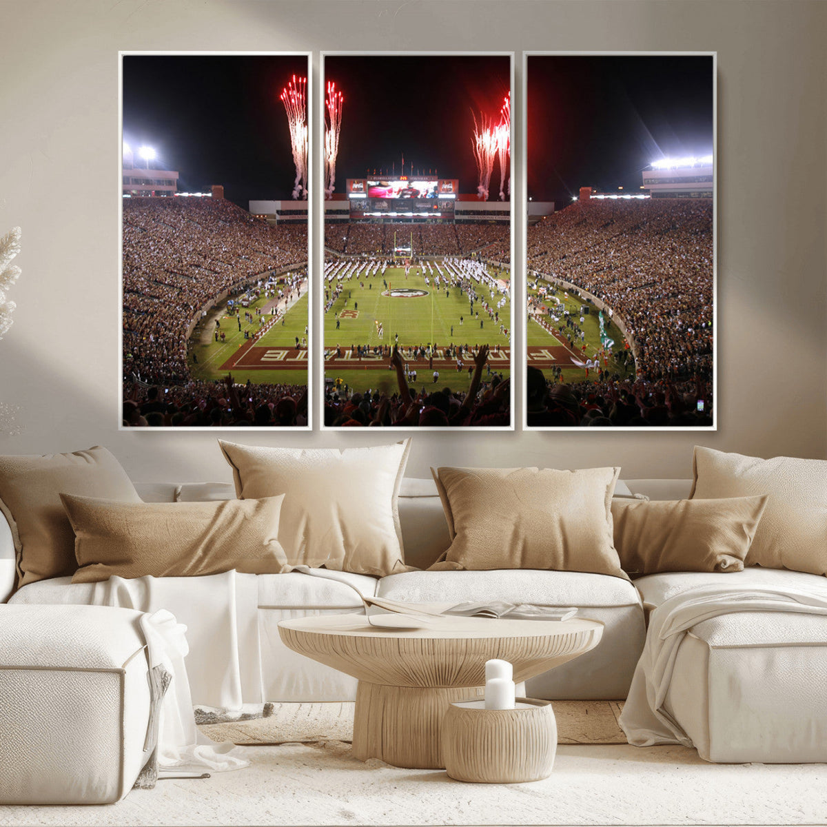 Framed Florida State Seminoles Football Team Print -