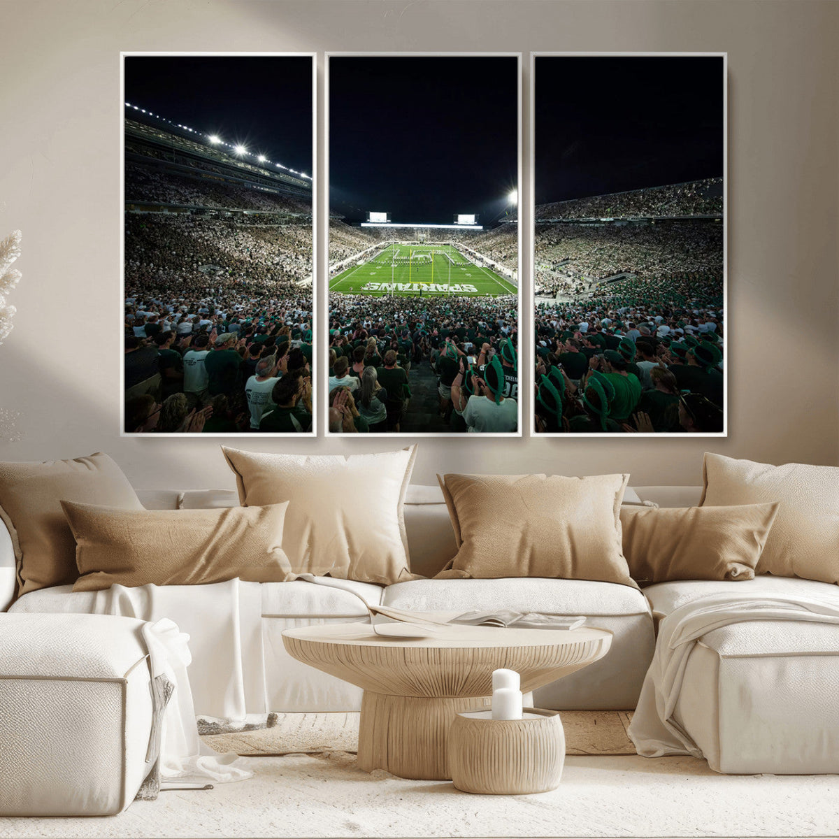 Framed Michigan State Spartans Football Team Print - East