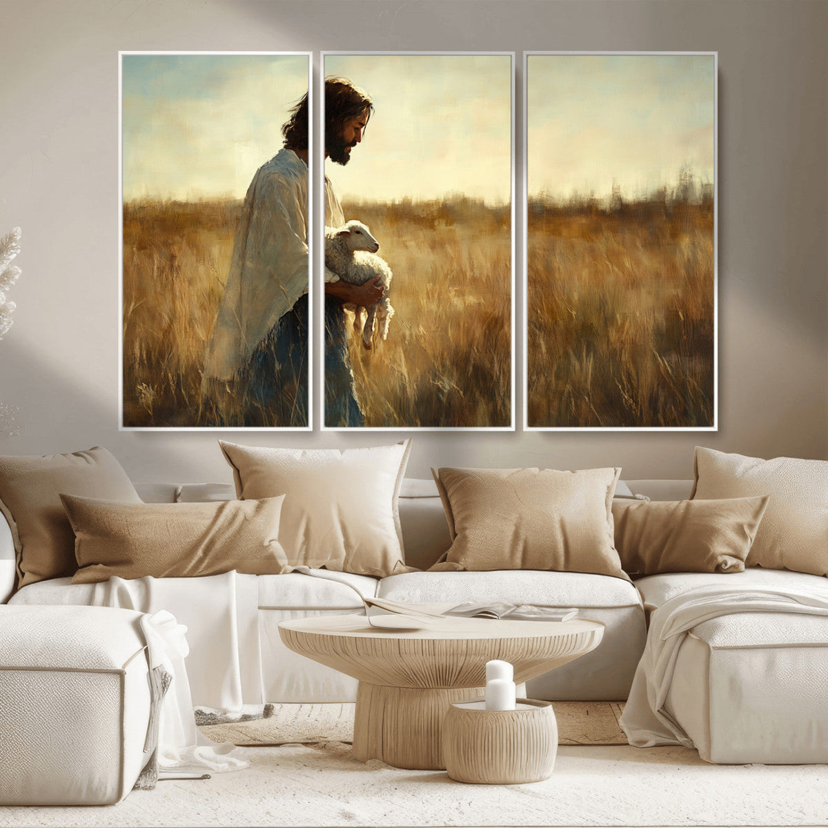 Jesus the Good Shepherd Wall Art Canvas Print -