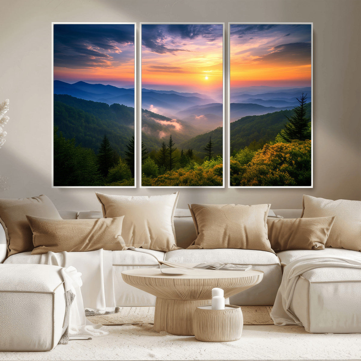 Majestic Mountain Sunrise Print | Landscape Wall Art |