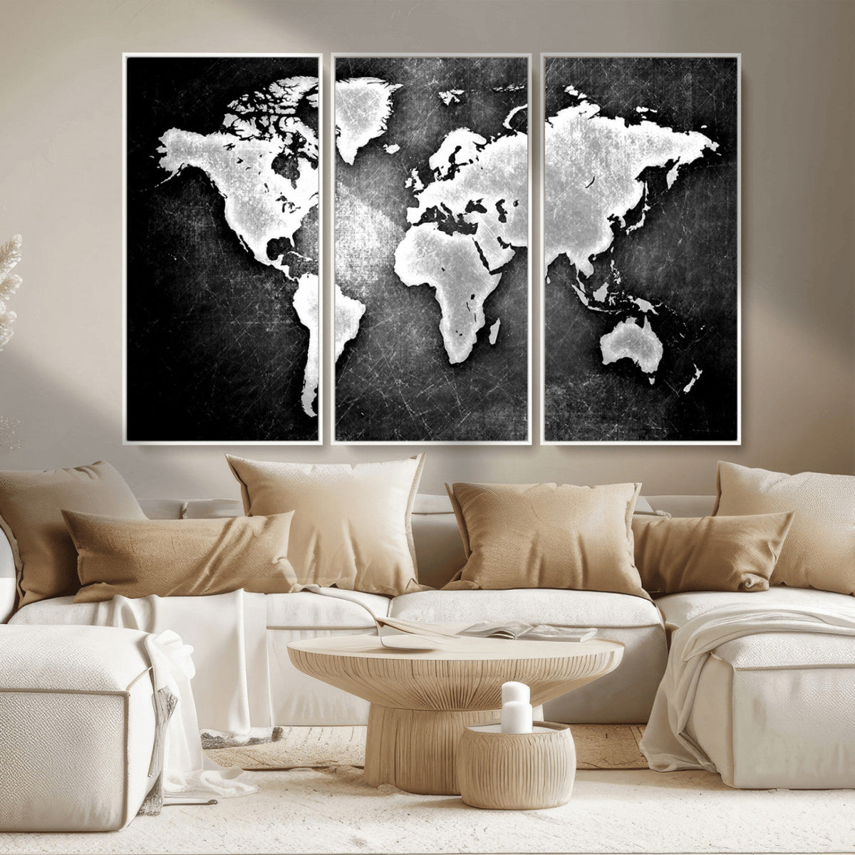 World Map Wall Art Canvas Print – Framed Wall Art for