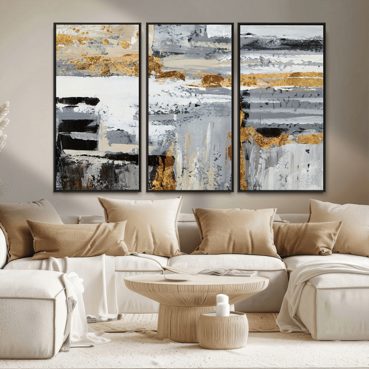 Abstract Painting Canvas Wall Art Print Paint Drip Art Brush
