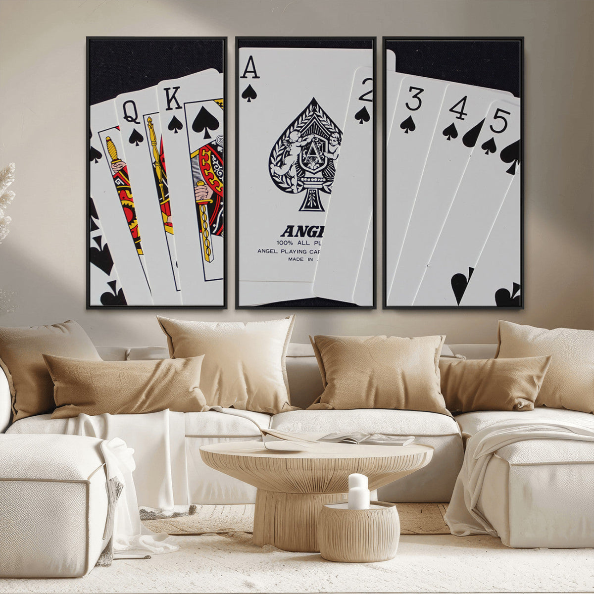 Poker Wall Art - Playing Cards Canvas Wall Art Print - Ace