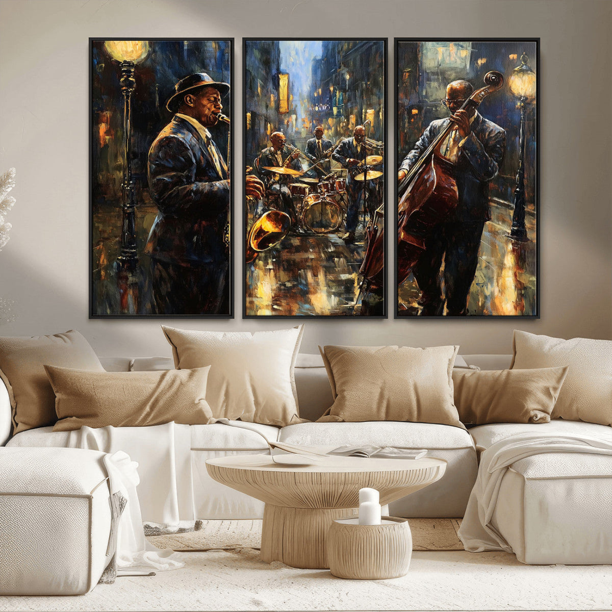 Jazz Canvas Wall Art Print – Abstract African American Music