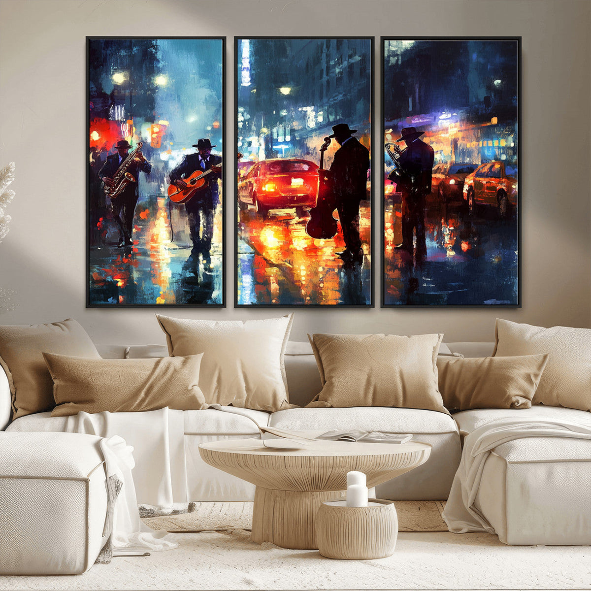 African American Jazz Canvas Wall Art Print – Abstract Music