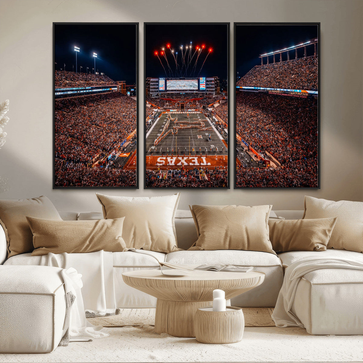 Texas Stadium Night Game Wall Art Canvas Print – Vibrant