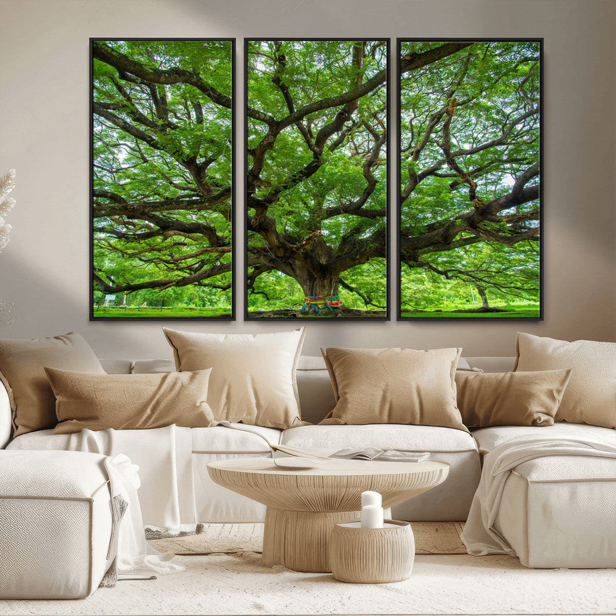 Angel Oak Tree Wall Art Canvas Print – Framed Majestic