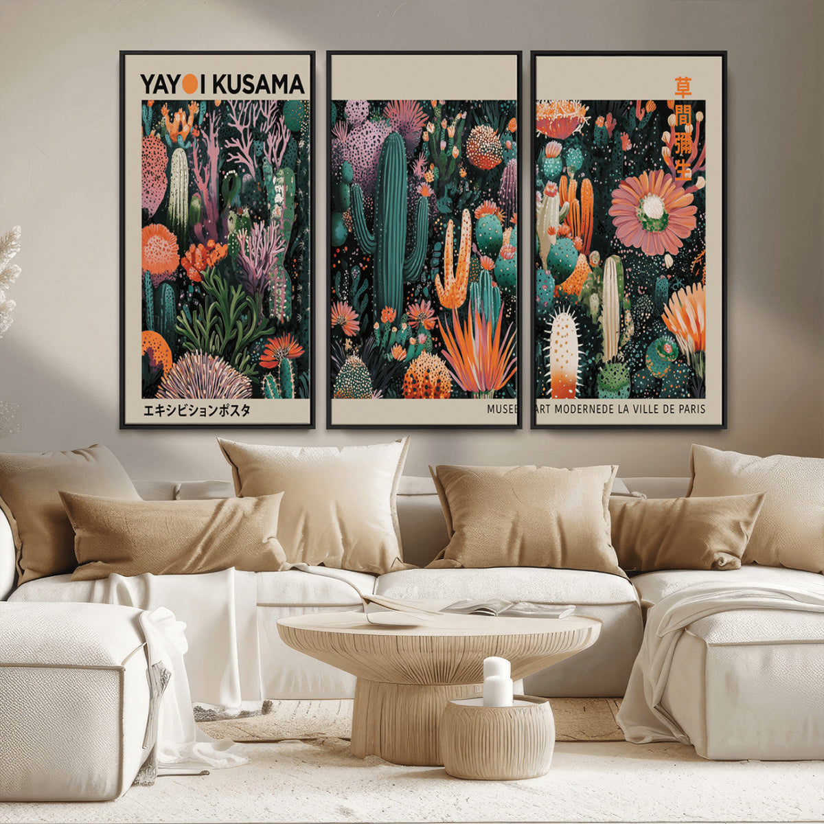 Yayoi Kusama Art Print Canvas – Abstract Mount Fuji Japanese