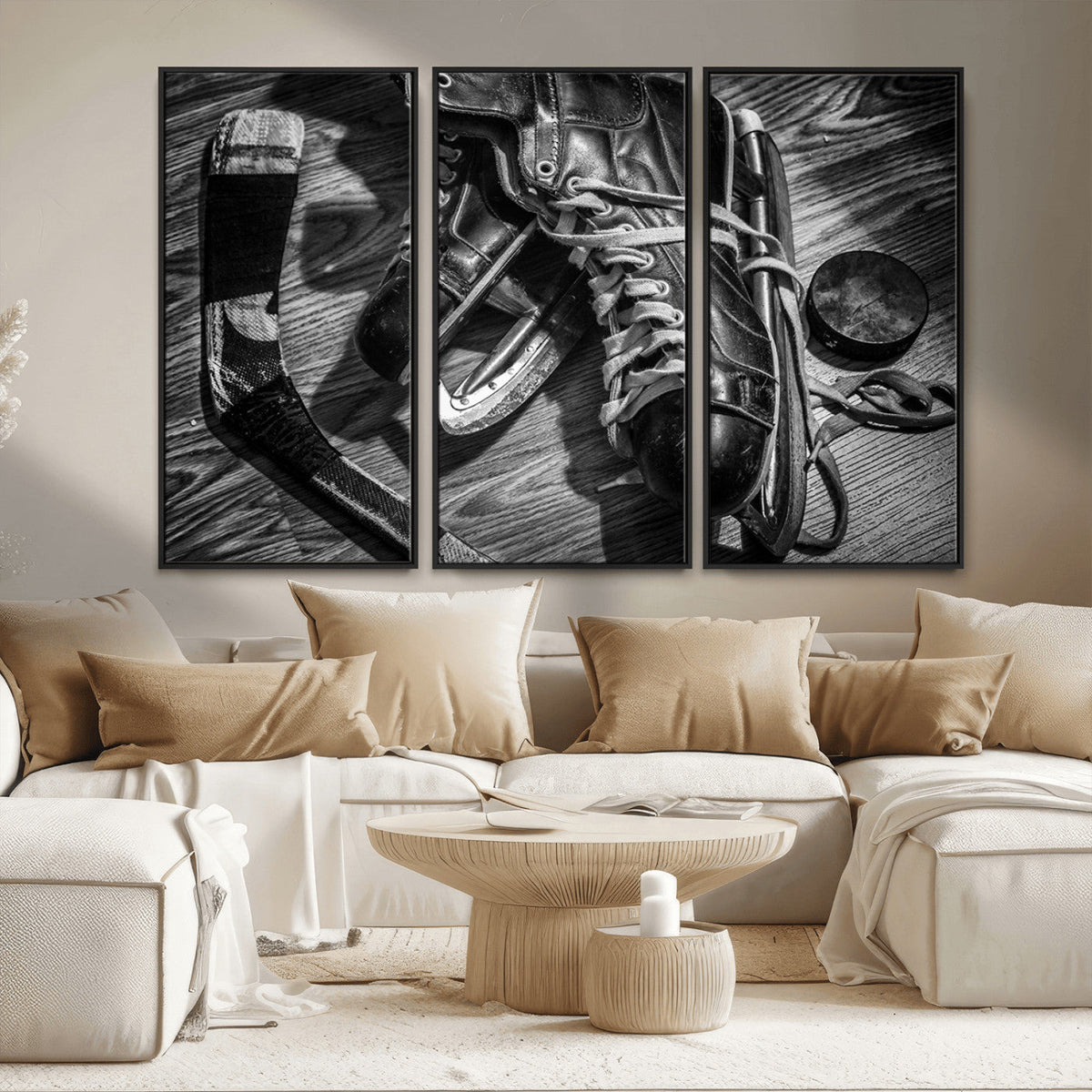 Old Pair of Mens Skates Wall Art Canvas, Men Skates Wall Art