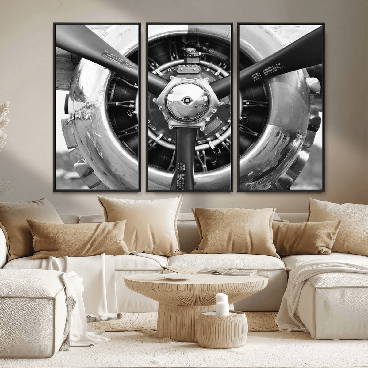 Vintage Airplane Wall Art Canvas Print