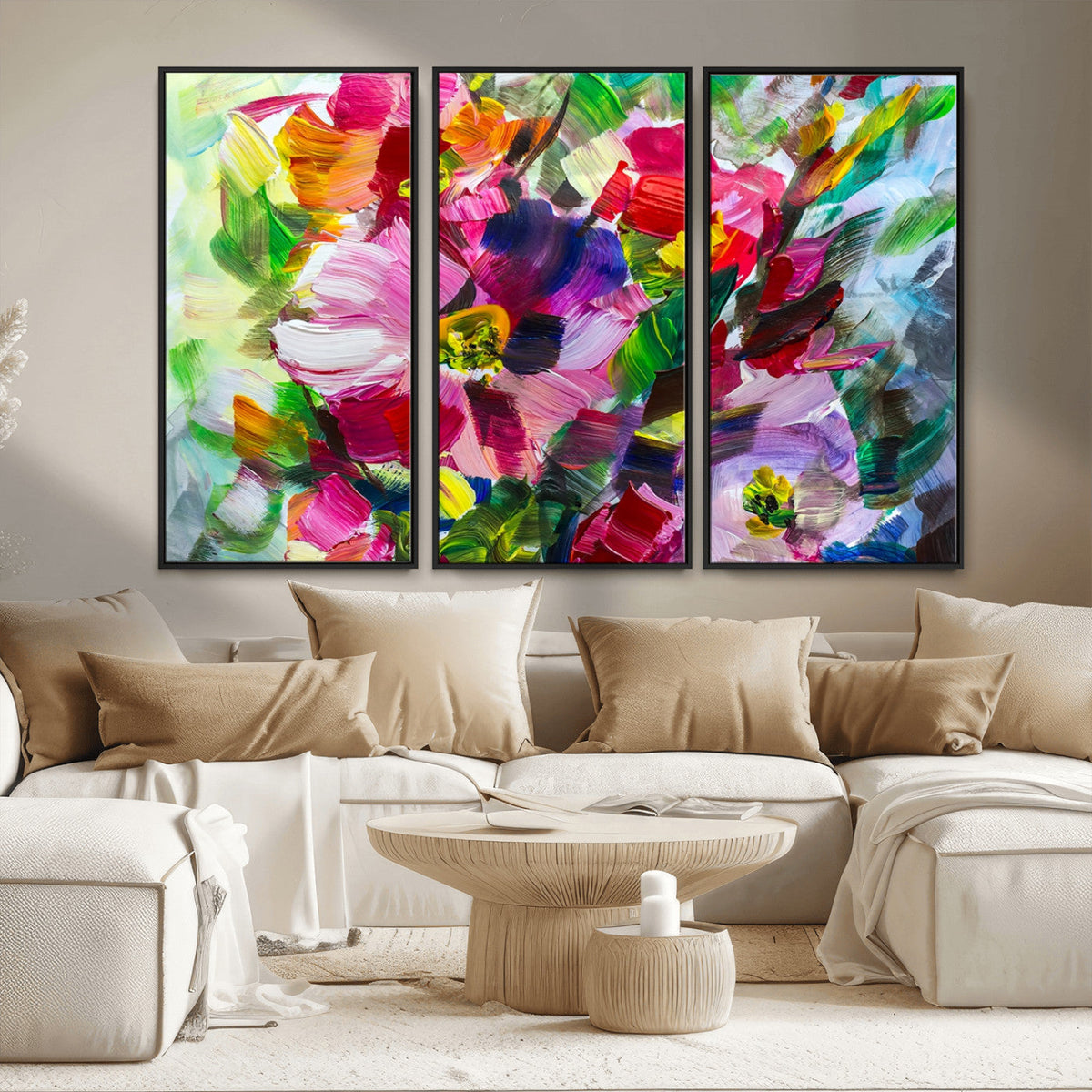 Oil Flower Abstract Canvas Print