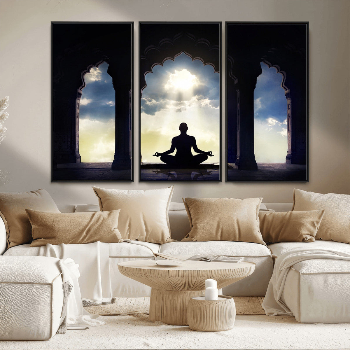 Women and Yoga Wall Art Canvas Print