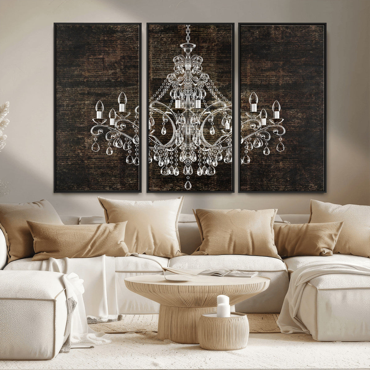 Rustic Chandelier Canvas Print