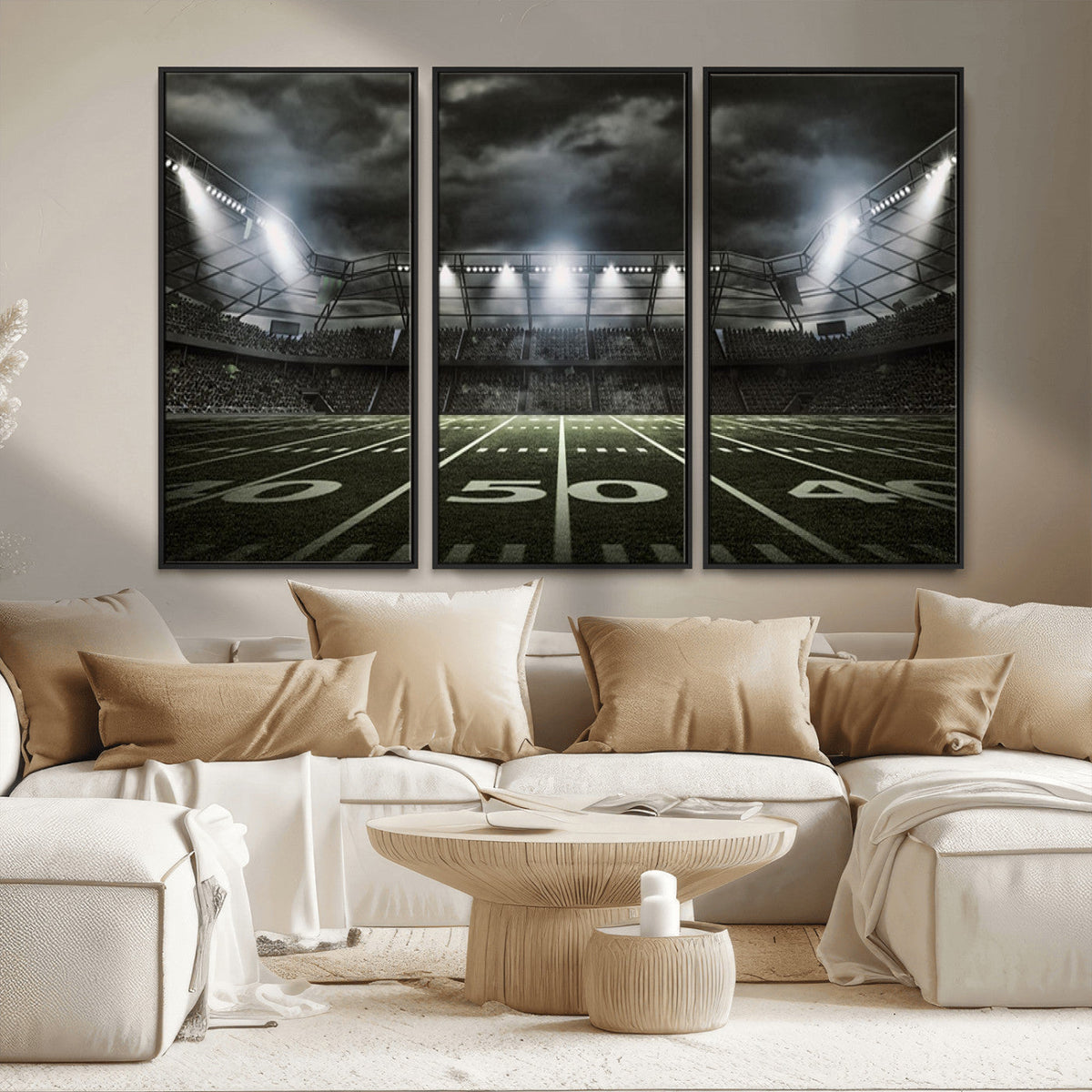 American Football Stadium Wall Art Canvas Print, Stadium