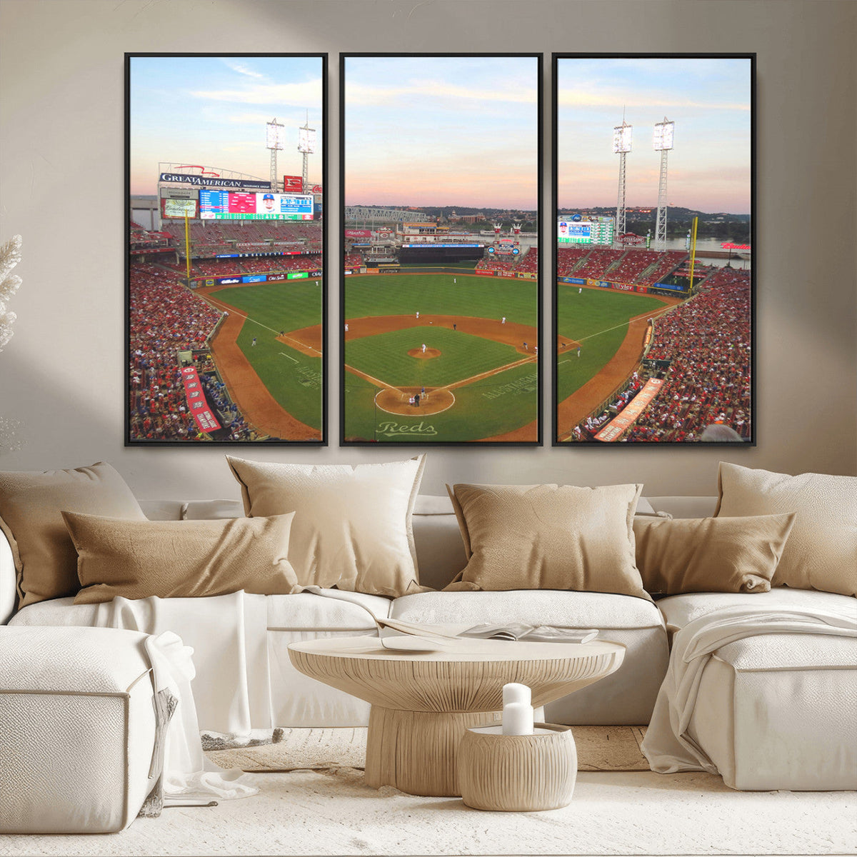 Cincinnati Reds Baseball Print Canvas- Cincinnati