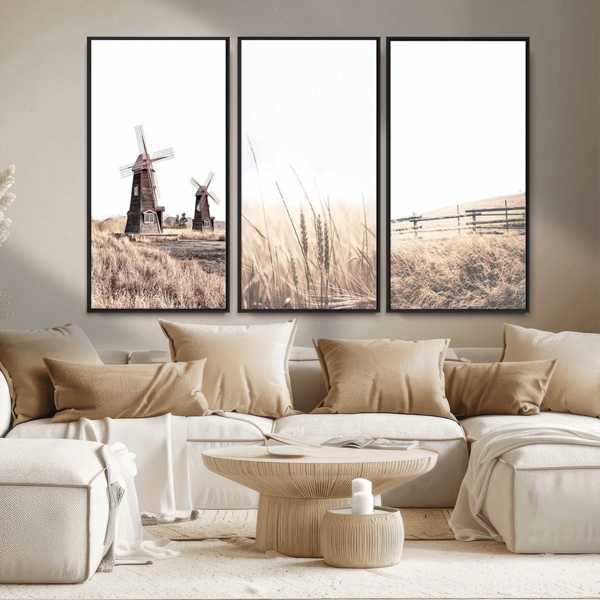 Farm Prints Set, Farmhouse Wall Art Canvas, Country House