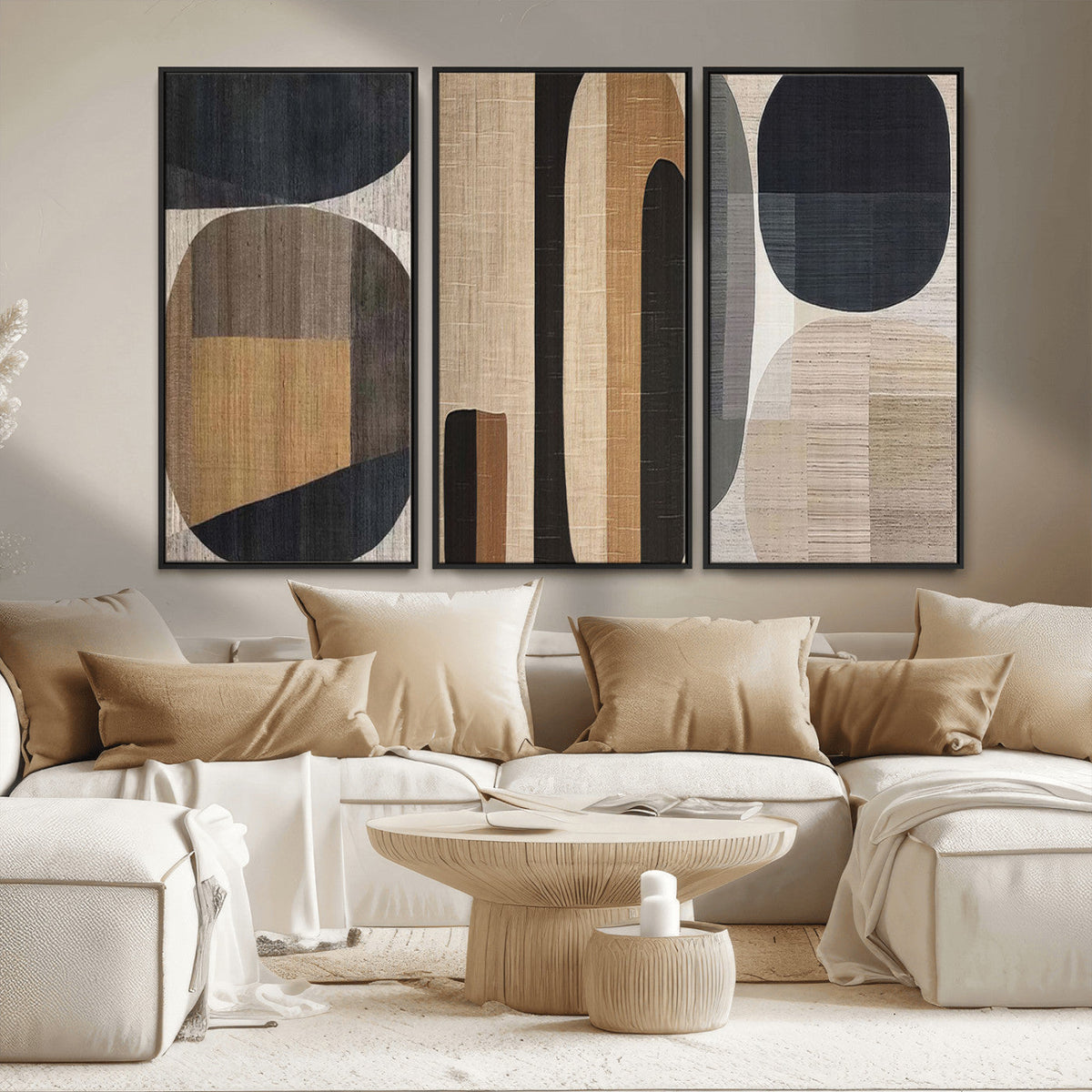 Wabi Sabi Canvas Print - Geometric Abstract Wall Art Canvas
