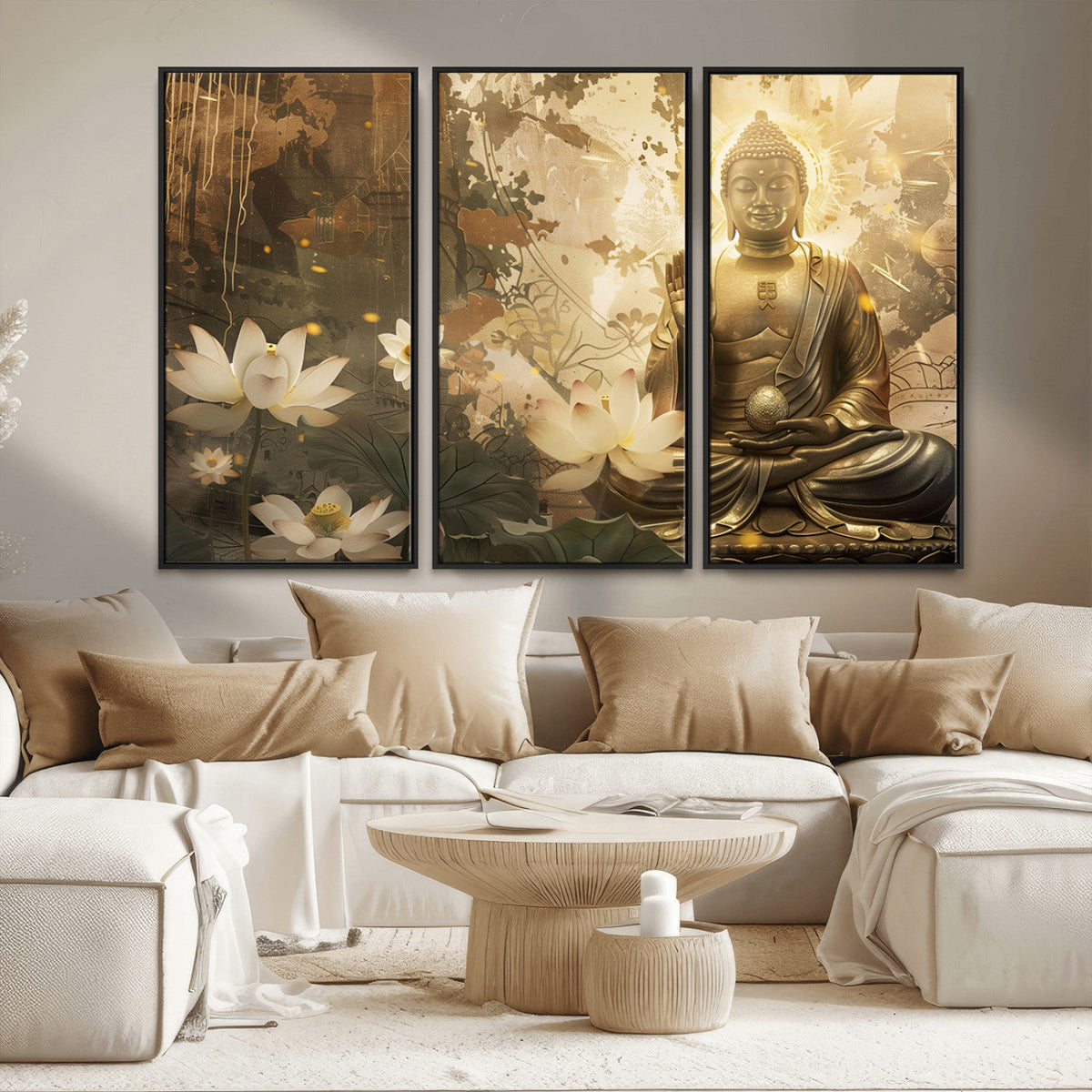 Zen Buddha Wall Art Canvas Print | Peaceful Meditation Decor