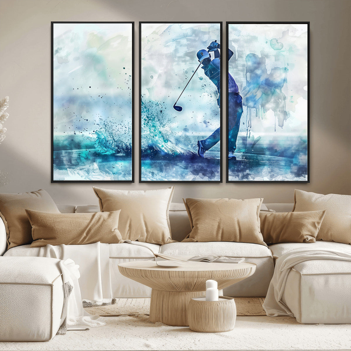 Golf Swing Wall Art Canvas Print - Sports-Inspired