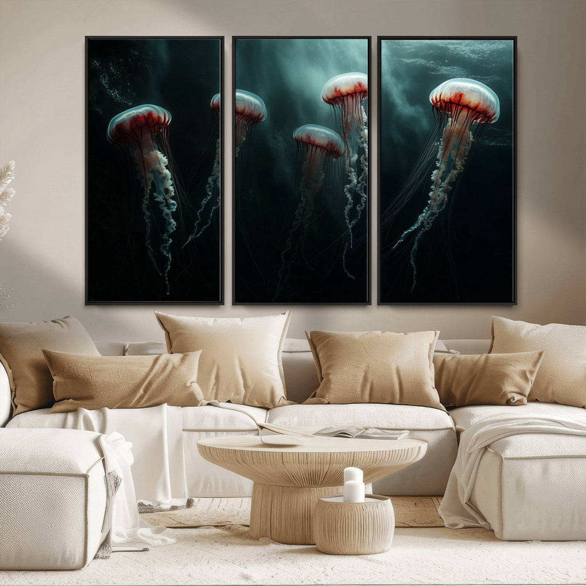 Abstract Jellyfish Wall Art Canvas Print