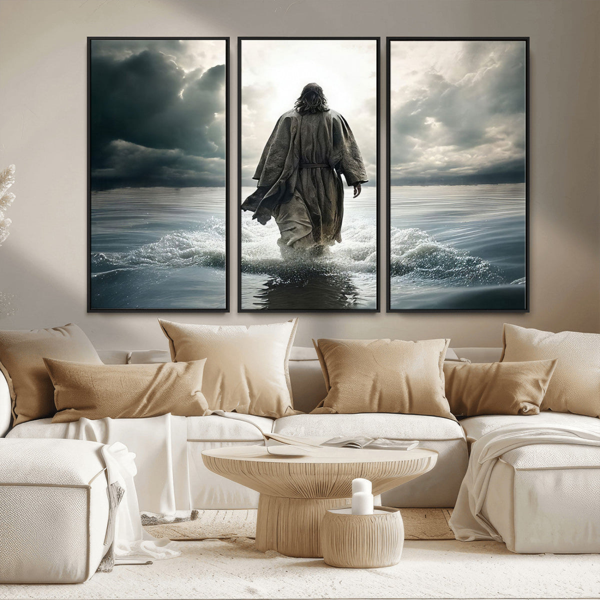 Jesus Walking on Water Wall Art | Canvas Print | Ready to