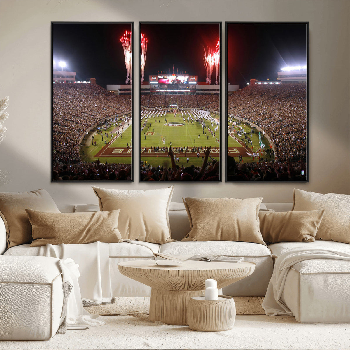 Framed Florida State Seminoles Football Team Print -