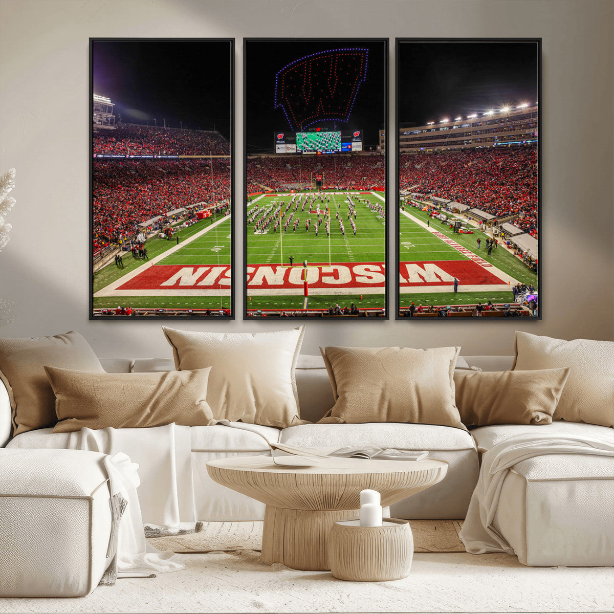 Wisconsin Badgers Football Team Print Canvas- Madison Camp