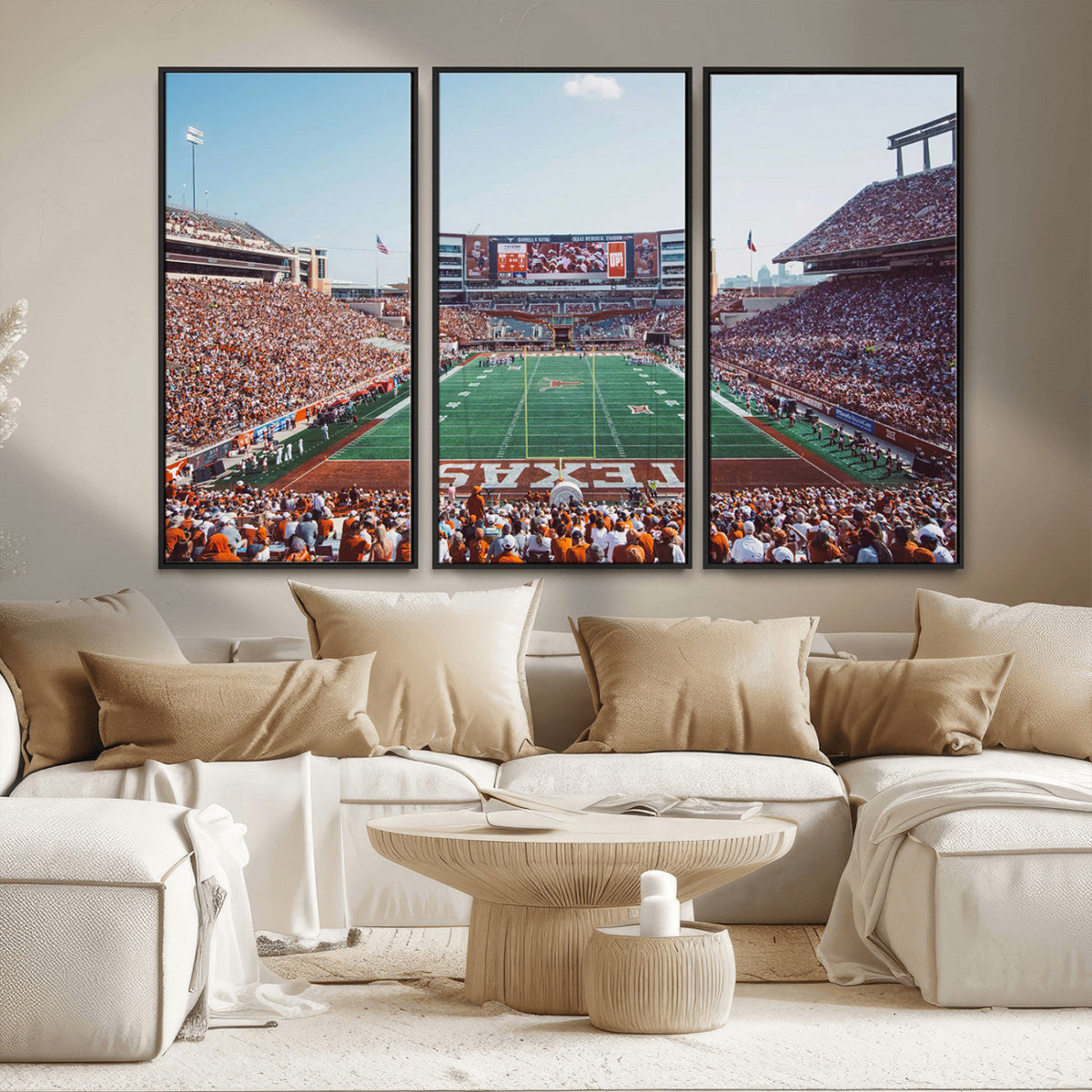 Framed Texas Memorial Stadium Canvas, University of Texas