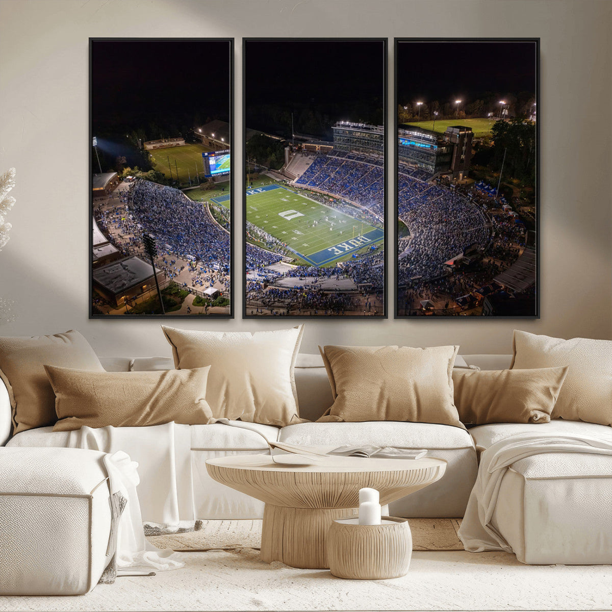 Duke University Blue Devils Football Print Canvas - Durham