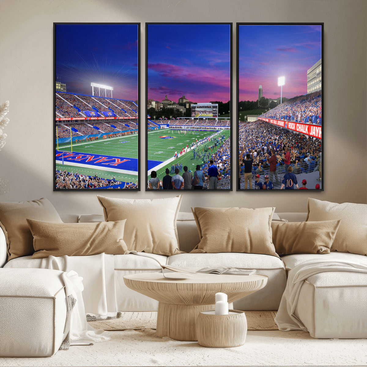 University of Kansas Jayhawks Football Team Print Canvas-
