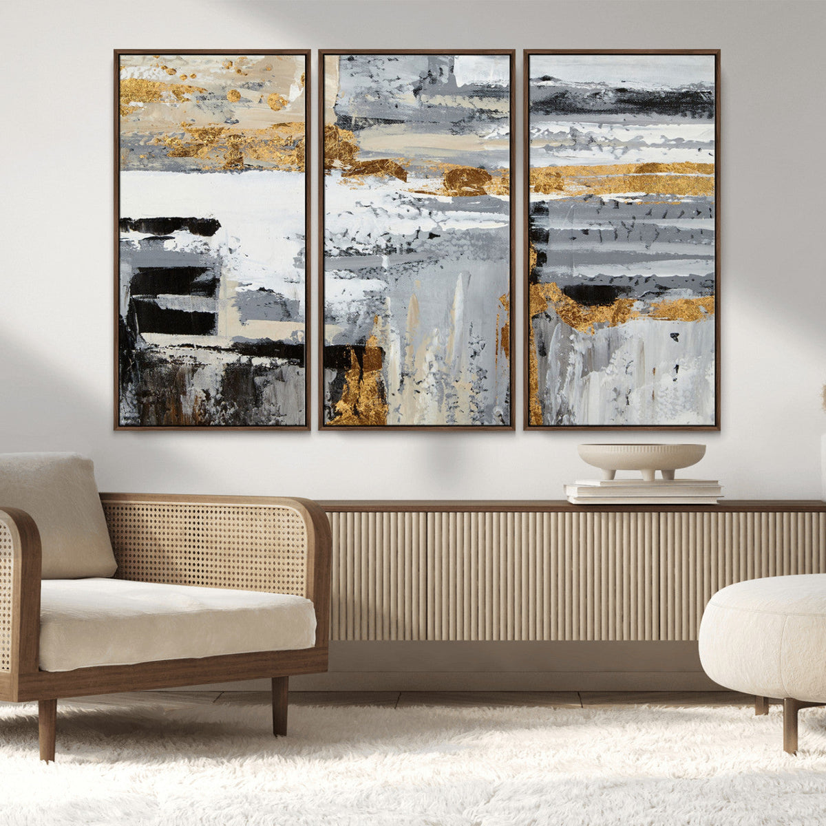 Abstract Painting Canvas Wall Art Print Paint Drip Art Brush