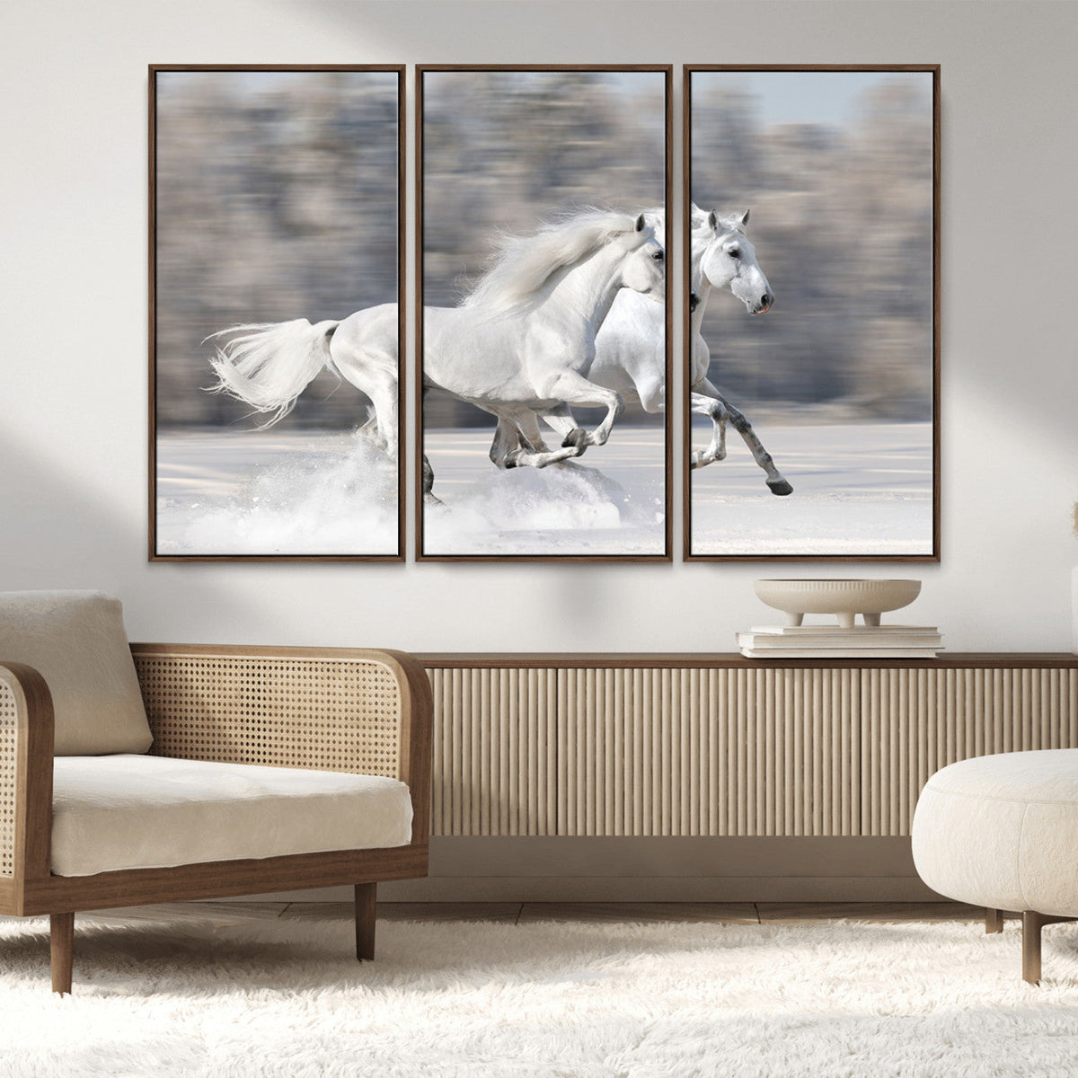 The White Horses Wall Art, Framed White Horses Wall Art