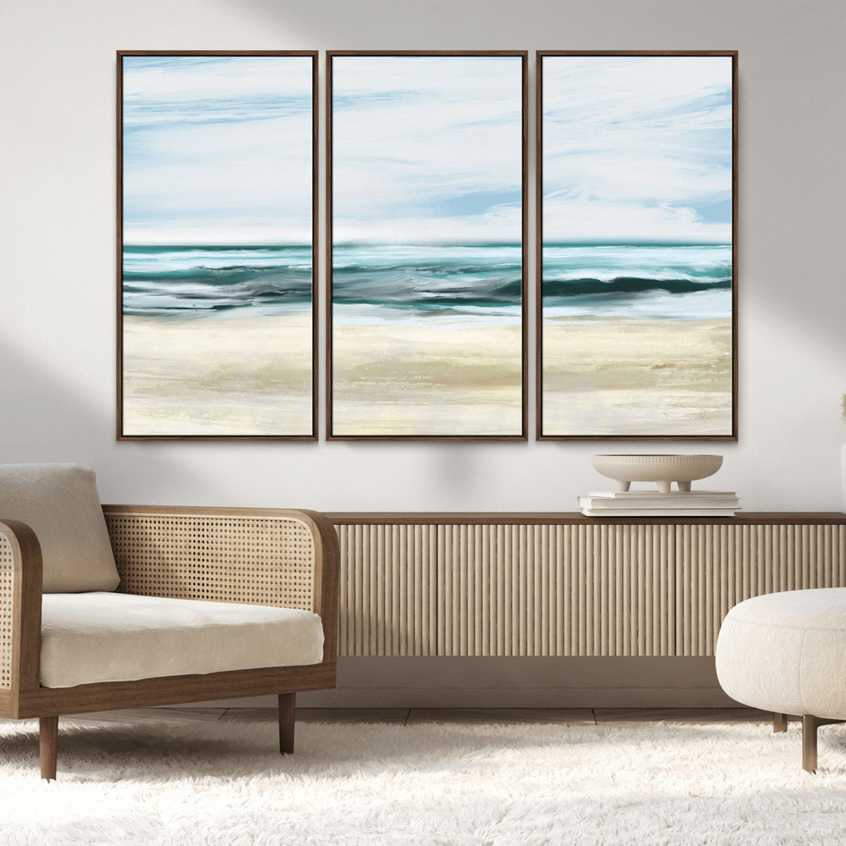 Ocean Abstract Wall Art Canvas Print