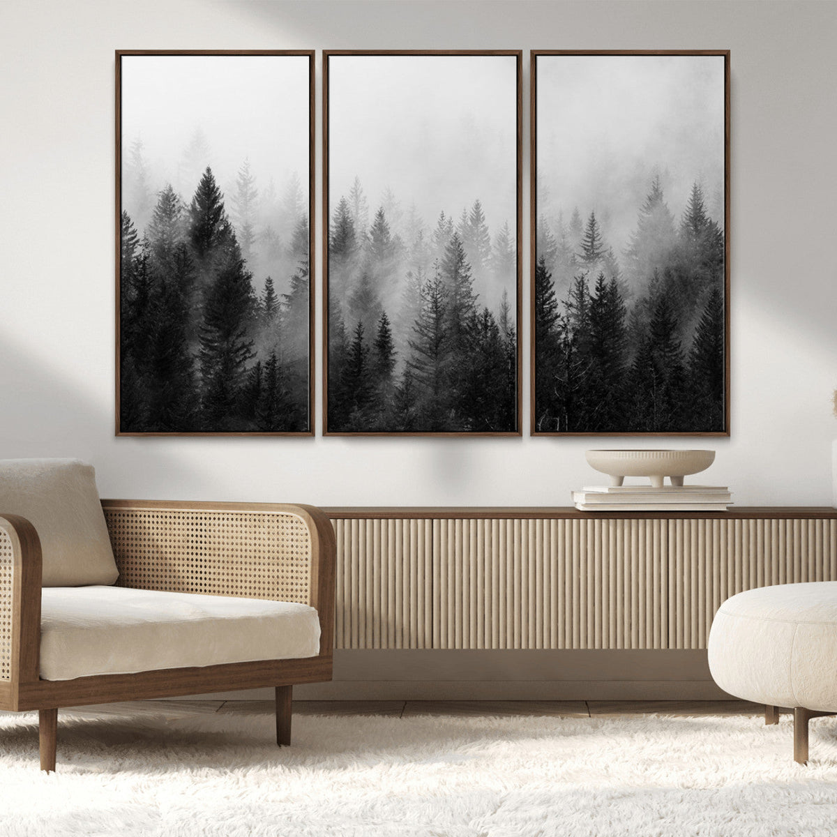 Fogy Forest Canvas Wall Art Print - Mountain Wall Art with