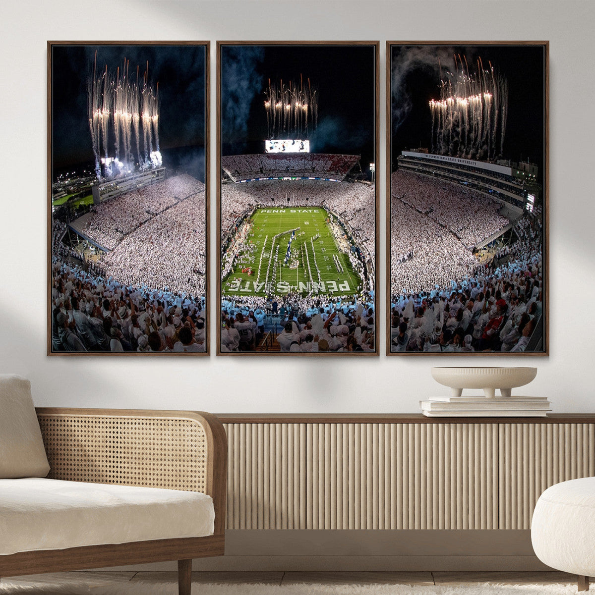 Penn State Football Wall Art Canvas Print – Framed Stadium