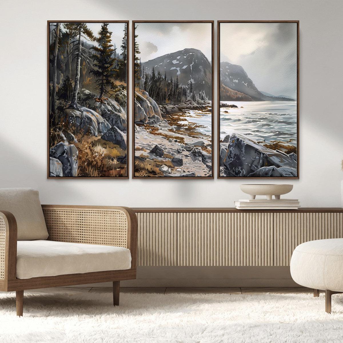 Serene Coastal View of Acadia National Park - Stunning