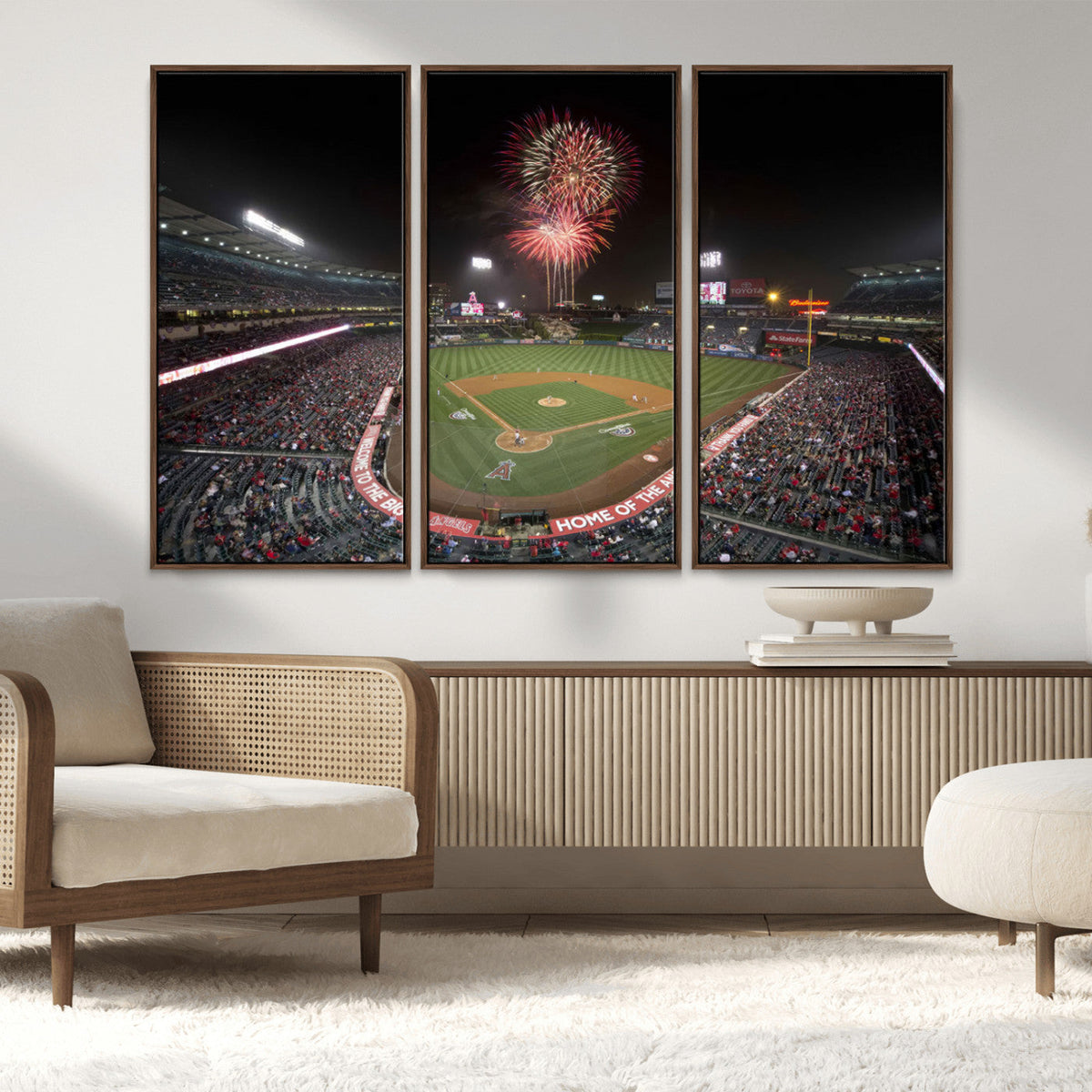 Fireworks at Angel Stadium – Los Angeles Angels Canvas