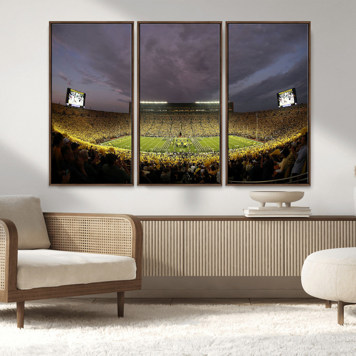 Michigan Wolverines Print - Michigan Stadium Wall Art Canvas