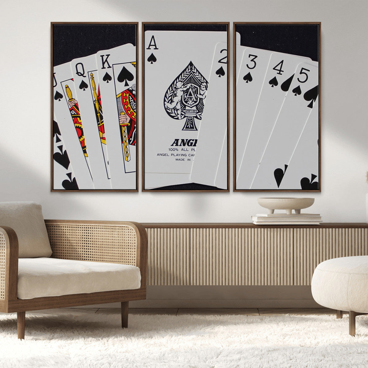 Poker Wall Art - Playing Cards Canvas Wall Art Print - Ace
