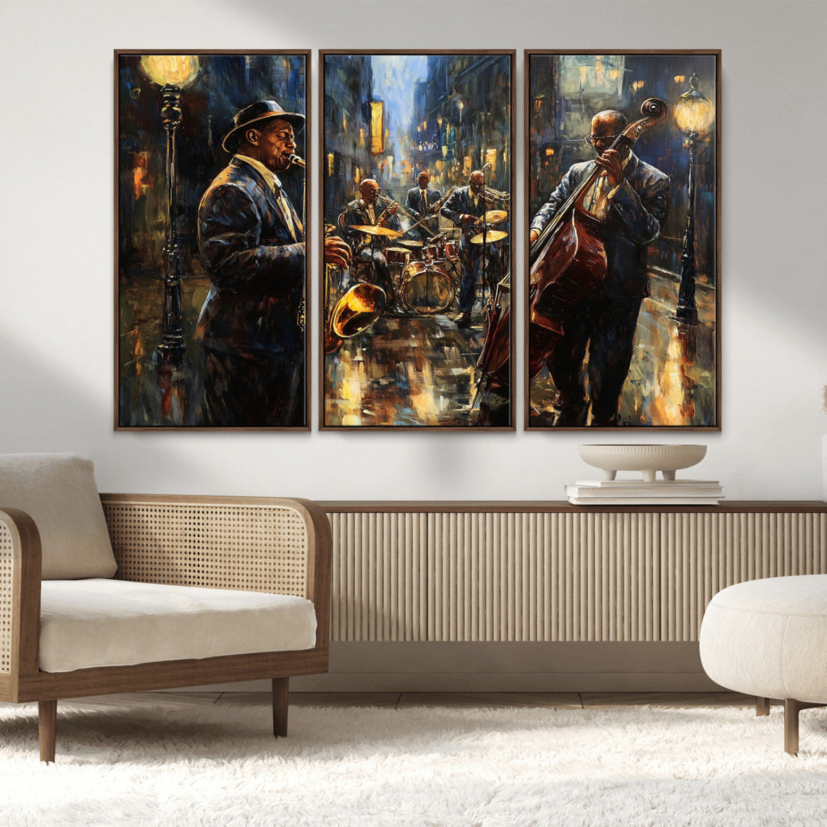 Jazz Canvas Wall Art Print – Abstract African American Music