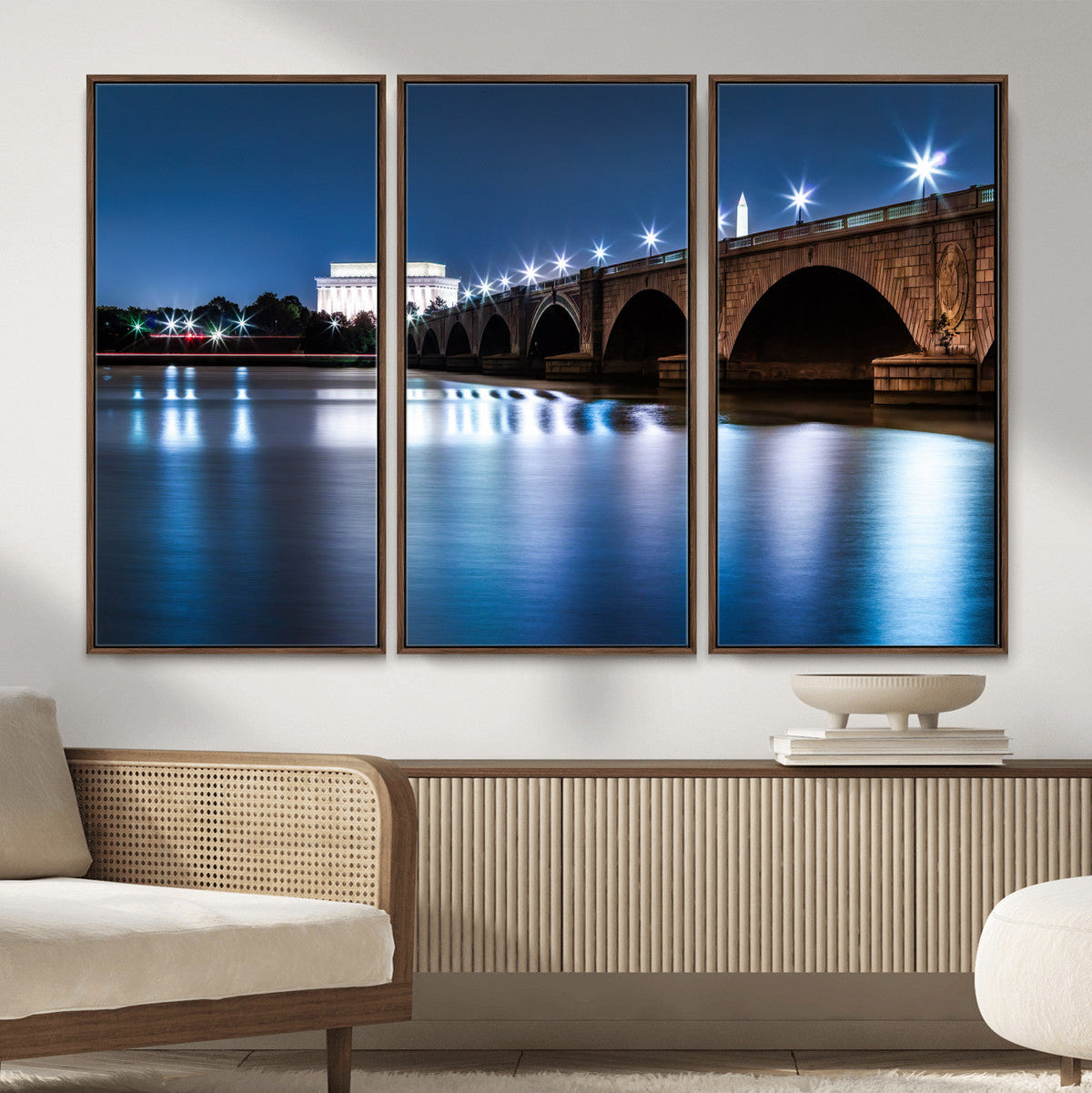 Washington DC Wall Art Canvas Print – Lincoln Memorial Night