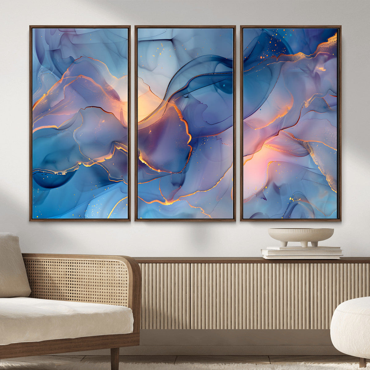 Colorful Abstract Canvas Wall Art Print, Vibrant Popup Color Art Print