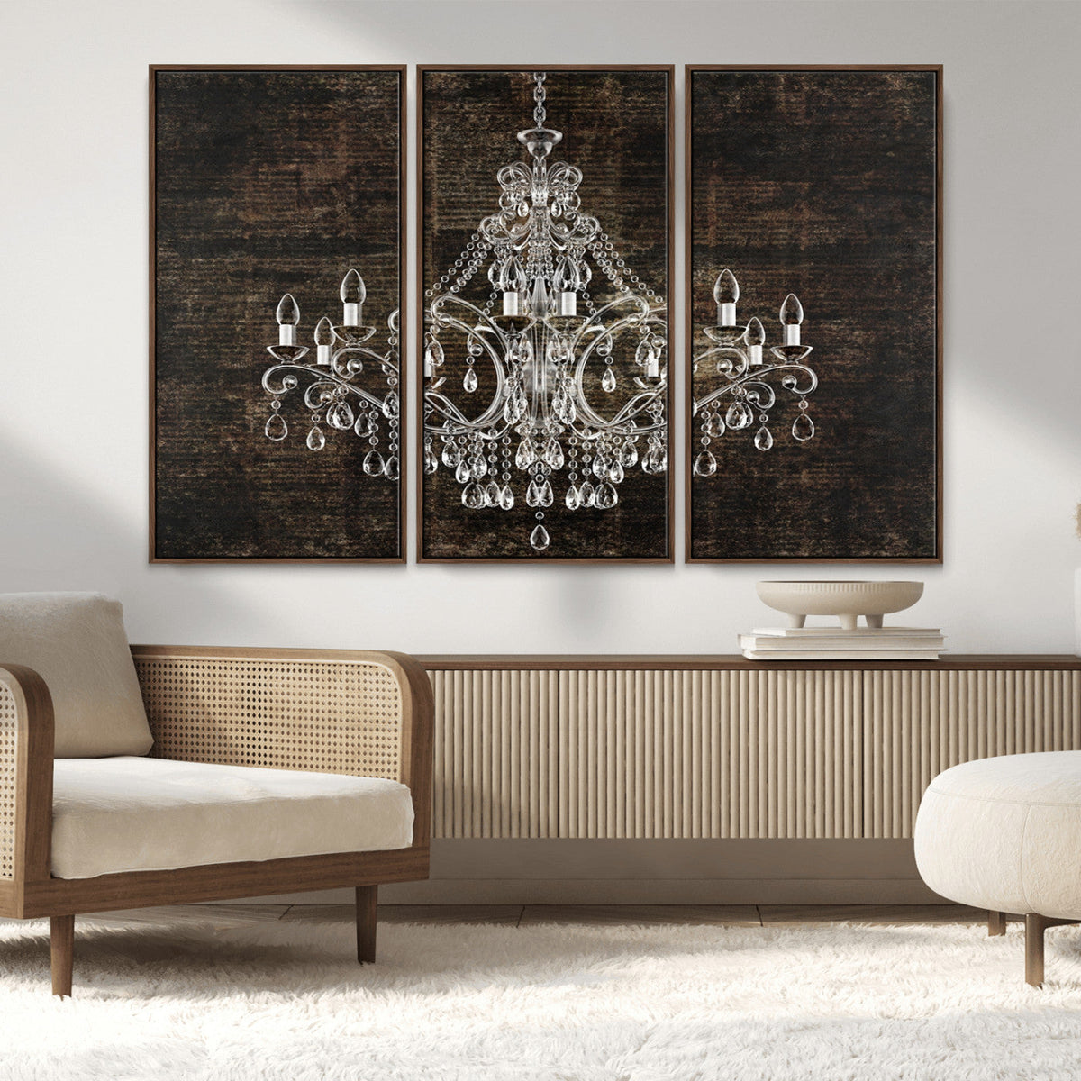 Rustic Chandelier Canvas Print