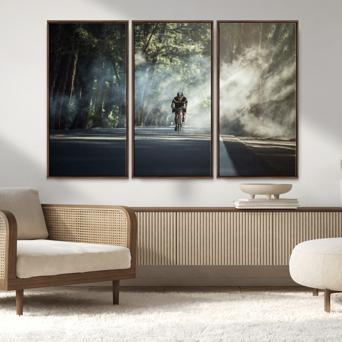 Cycling Road Bike in the Morning, Cycling Road Bike Canvas