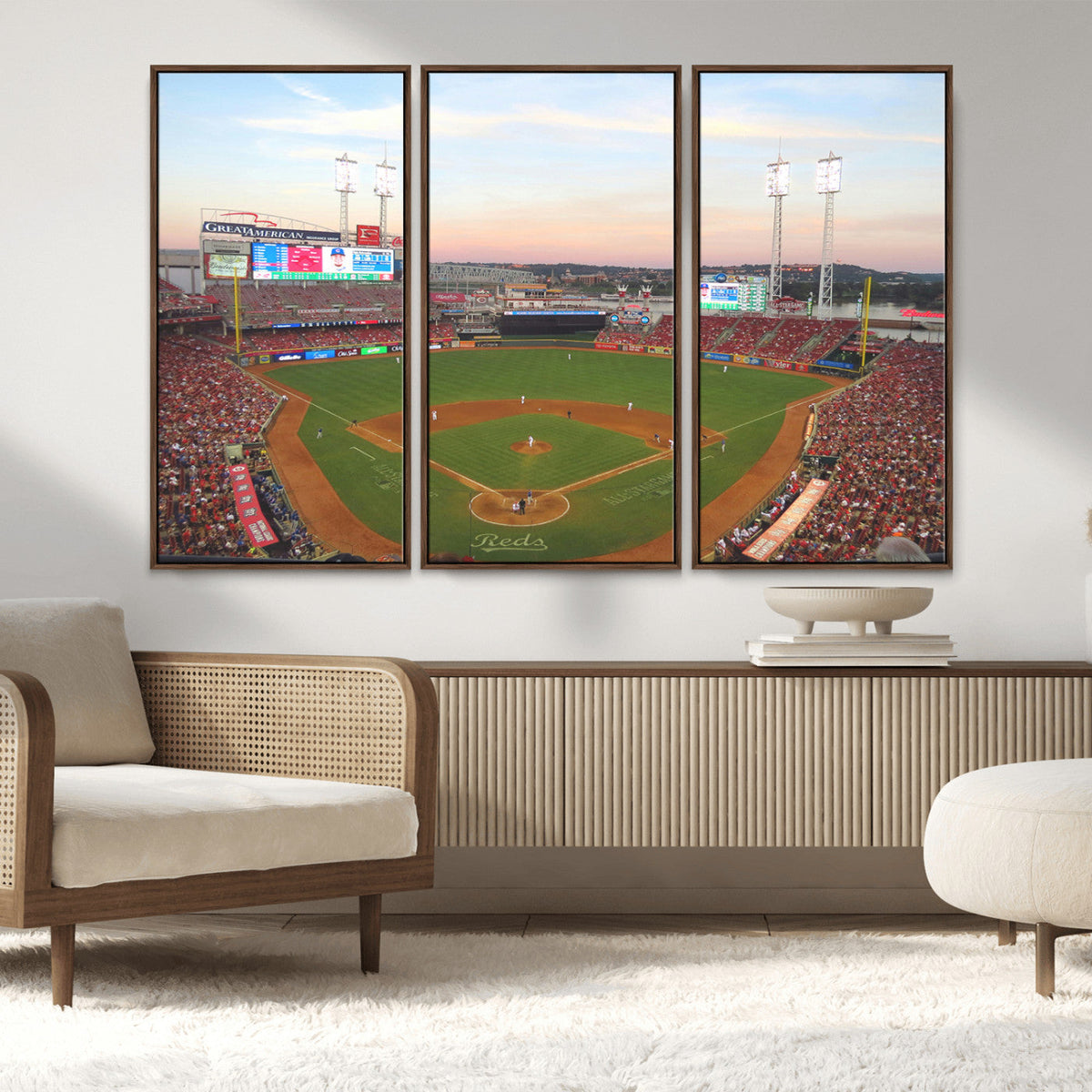 Cincinnati Reds Baseball Print Canvas- Cincinnati