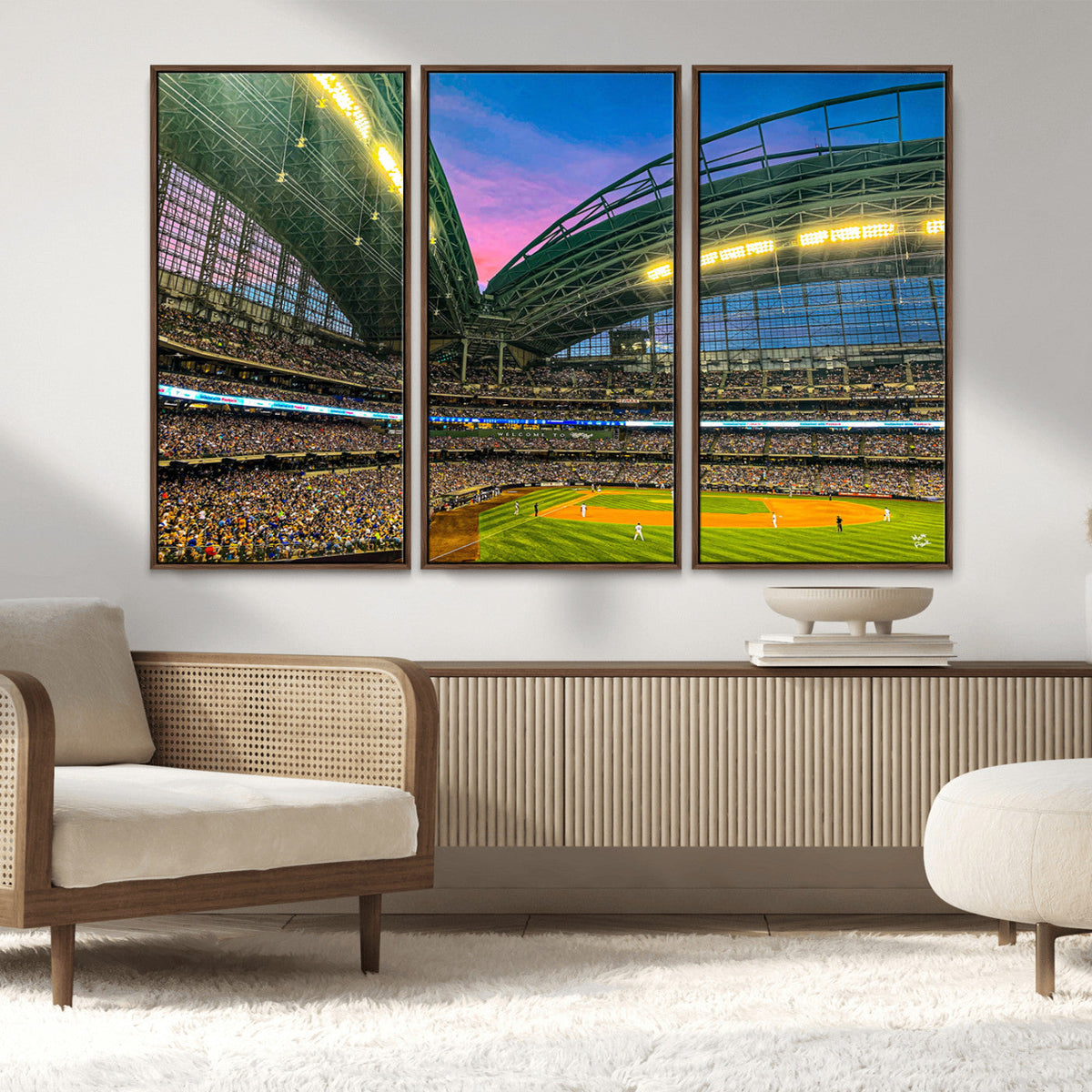 Milwaukee Brewers Baseball Team Print Canvas- American