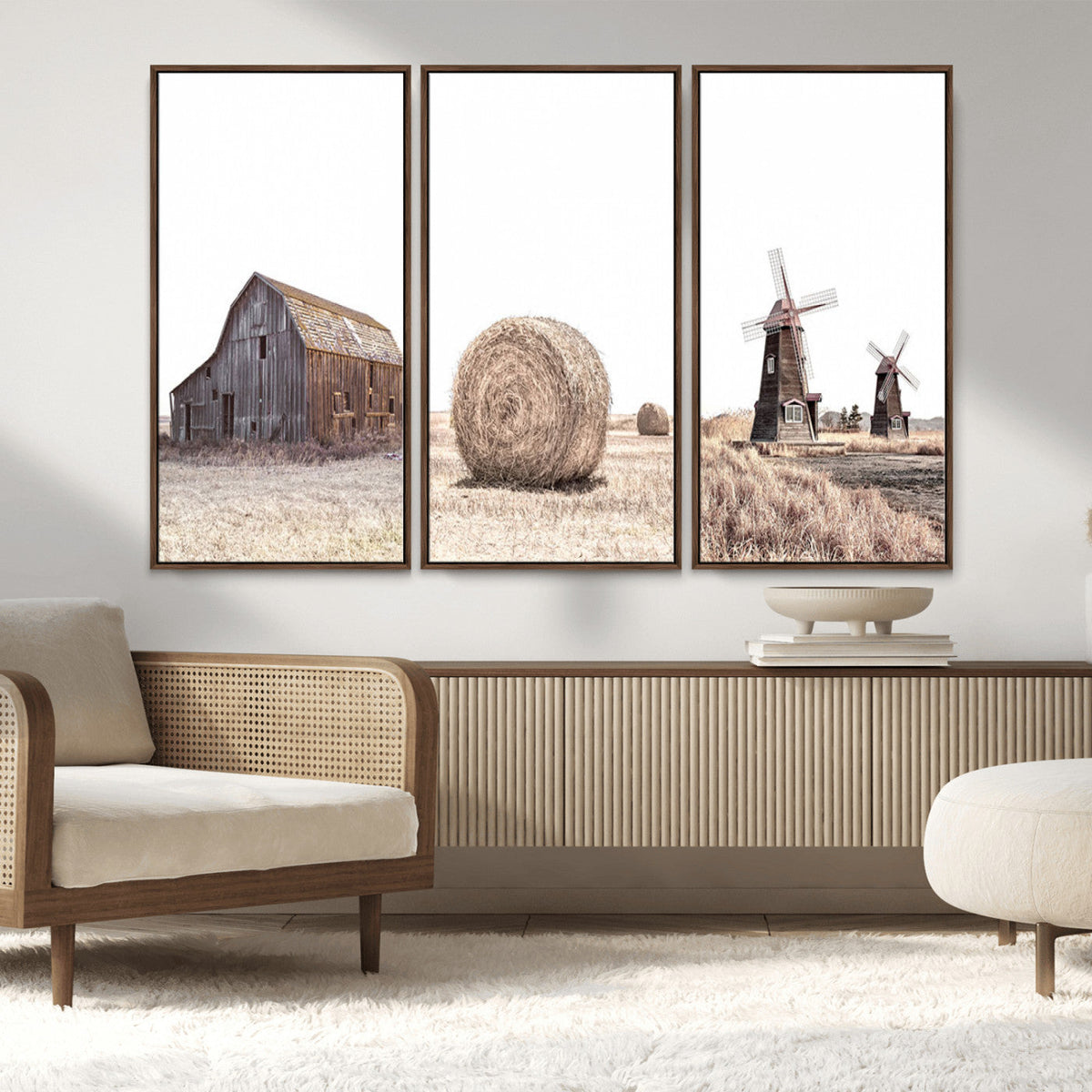 Farm Prints Set, Set of 3 Farmhouse Wall Art, Country House