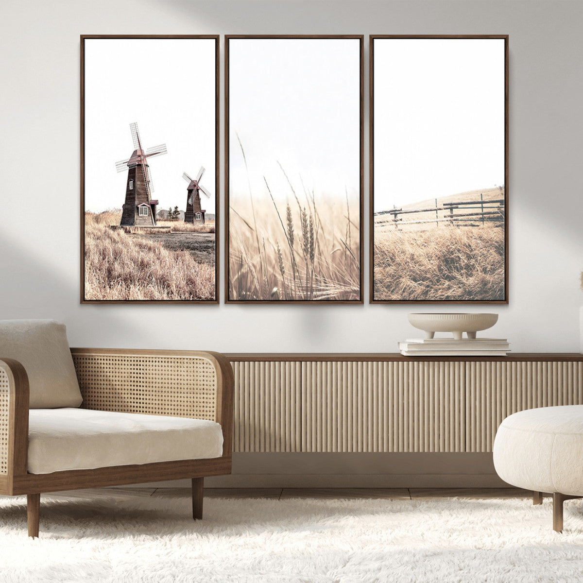 Farm Prints Set, Farmhouse Wall Art Canvas, Country House